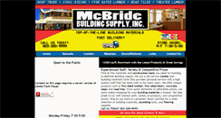 Desktop Screenshot of mcbridebuildingsupplies.com