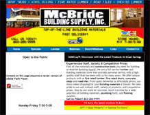 Tablet Screenshot of mcbridebuildingsupplies.com